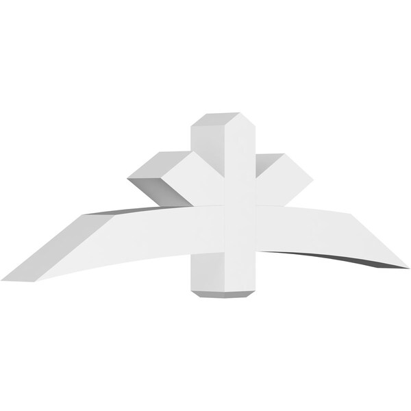 Ekena Millwork Alberta Architectural Grade PVC Gable Bracket, 72"W x 21"H x 6"D x 6"F, 7/12 Pitch GBP072X21X0606ALB00 - main